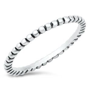 Sterling Silver Round Ring 1 mm 925 Fashion Band